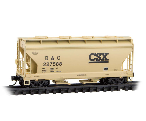 Tolva cubierta de flujo central Micro-Trains MTL escala N 2 bahías ACF CSX/B&O #227588 | Zustand: New