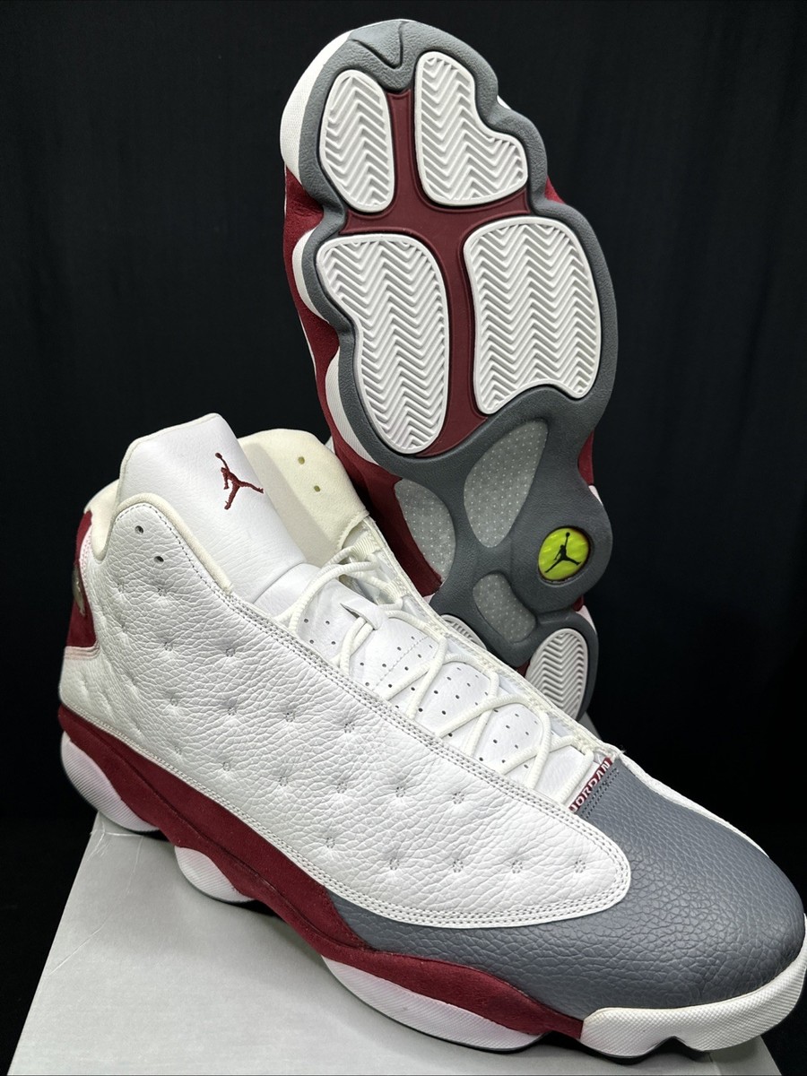 AIR JORDAN RETRO 13 WHT/TEAM RED-FLINT GRY 310004-161 Size 18 Usa