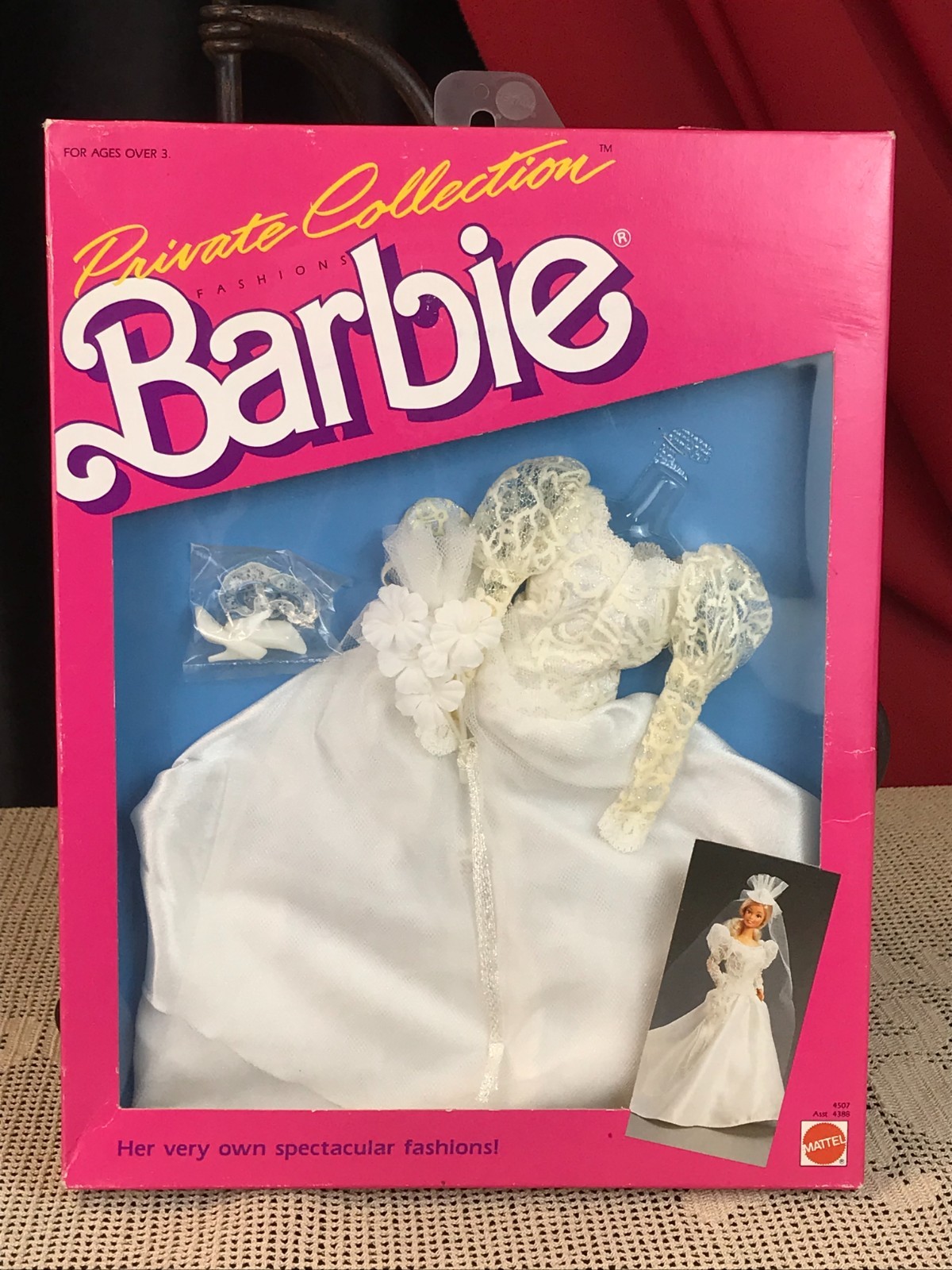 Vintage 1987 Mattel BARBIE PRIVATE COLLECTION FASHIONS #4507 NRFB Wedding Gown
