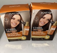 2 pack 12 WEEKS Kativa Brazilian Straightening Alisado Brasileño Kit New