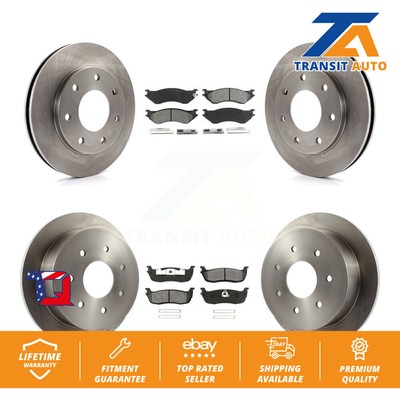 Disc Brake Rotors & Semi-Metallic Pad Front Rear Kit For Ford F-150 F-250 HD 4WD