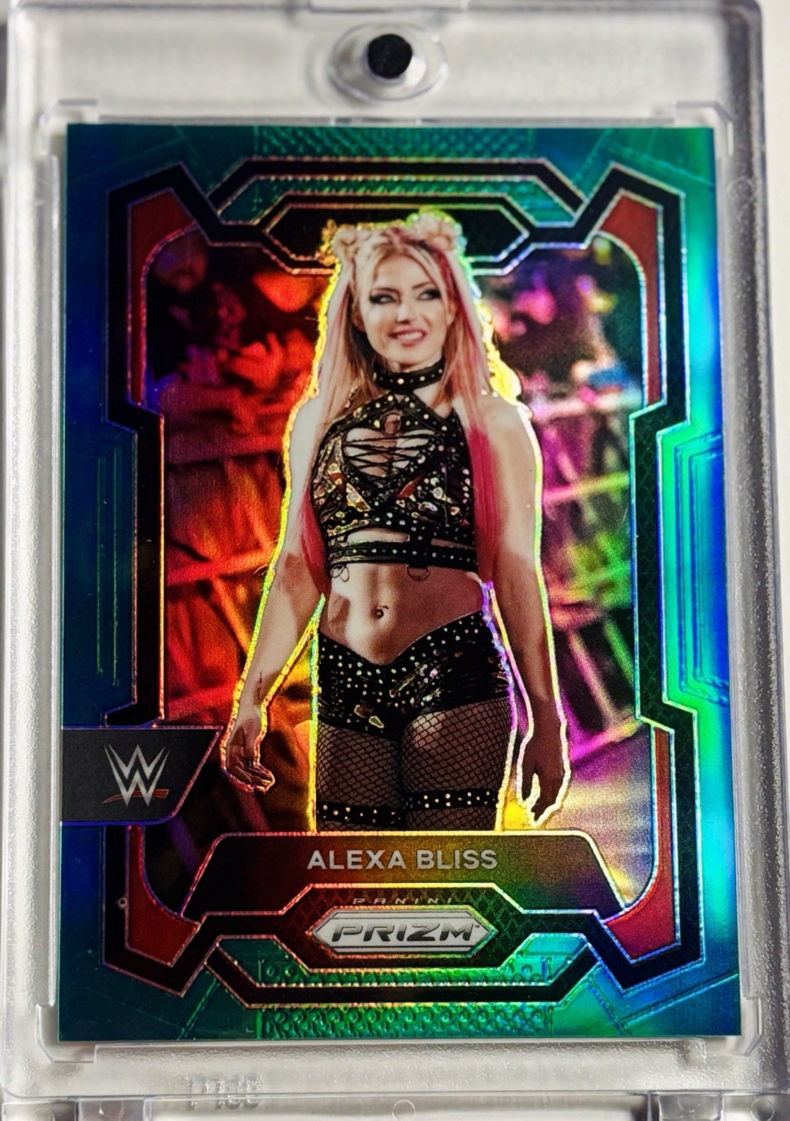 2024 Panini Prizm WWE #138 Alexa Bliss Teal Prizm Refractor /49
