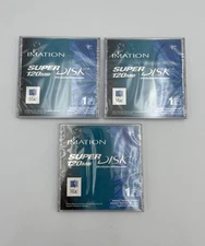 🆕 Imation SuperDisk 120MB LS-120 Super Disk, 3-Pack w/Jewel Cases, New Sealed