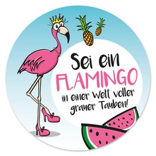 Flamingo Mauspad I &Oslash; 22 cm rund I dv_236