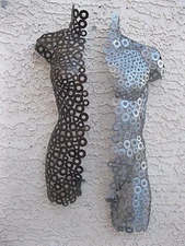 Set os 2 Wall Art Metal Sculpture Torso home decor by Holly lentz
