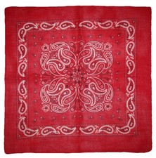 Wholesale Lot of 3 Red Paisley Design 2 100 Cotton 22"x22" Bandana