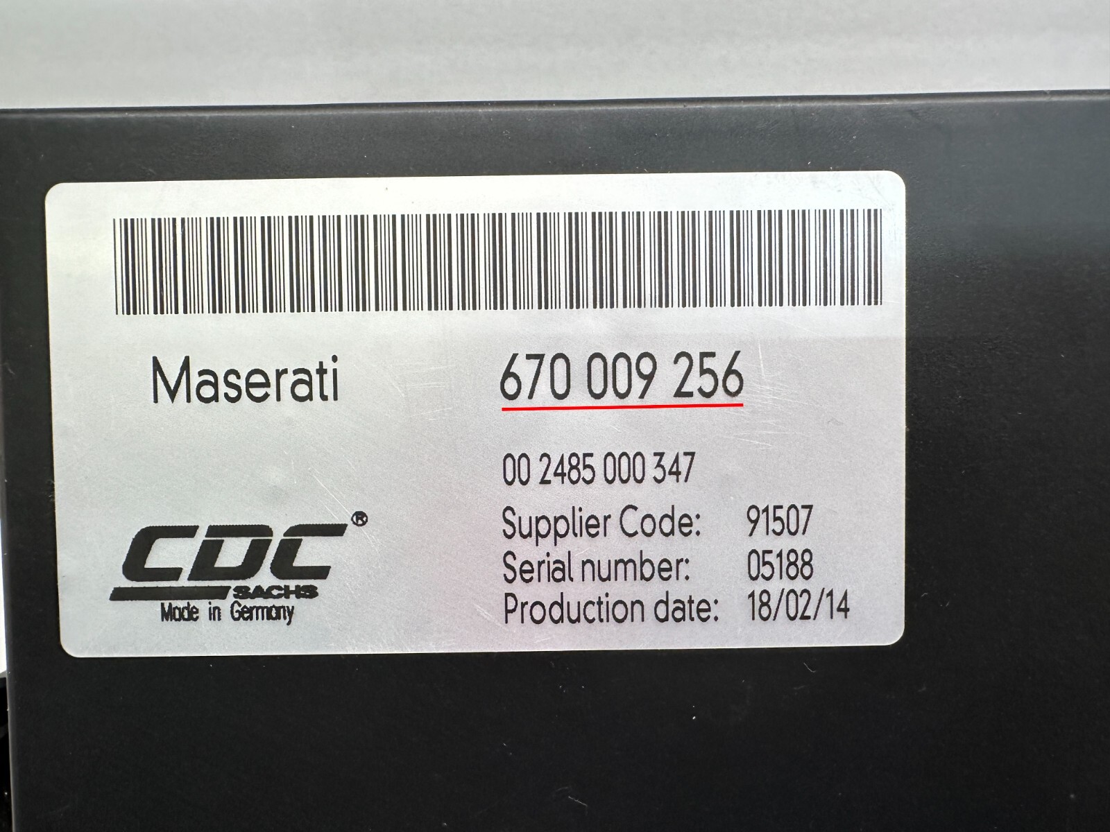 H50193 2014-2017 Maserati Quattroporte Suspension Control Module 23k Miles