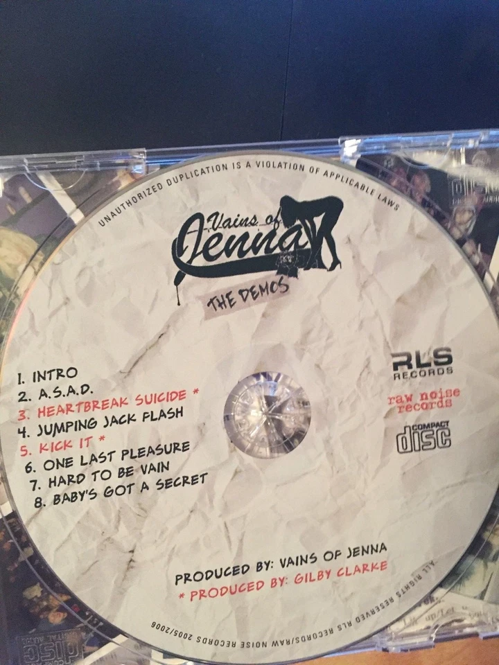 Vains Of Jenna "The Demos" factory CD Lizzy DeVine Crashdiet Sweden Gilby Clarke Foto 3 de 4