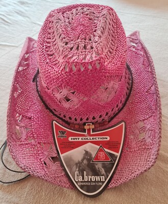 Stabiler, luftiger Strohhut PINK - formbare Krempe - Used Look - Gr. M  **SALE**
