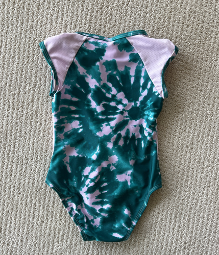 Lot of 2 Girls Swimsuits: CAT & JACK Front Zip 4T + BERMIES 4 Flamingos Ruffled - Picture 4 of 14