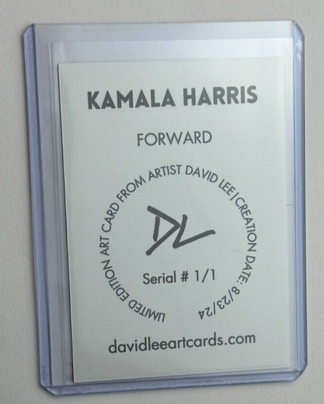 Kamala Harris Platinum Plated Limited Artist Signed “Forward” Trading