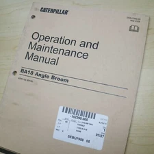CATERPILLAR BA18 ANGLE BROOM Owner Operator Operation Maintenance Manual guide
