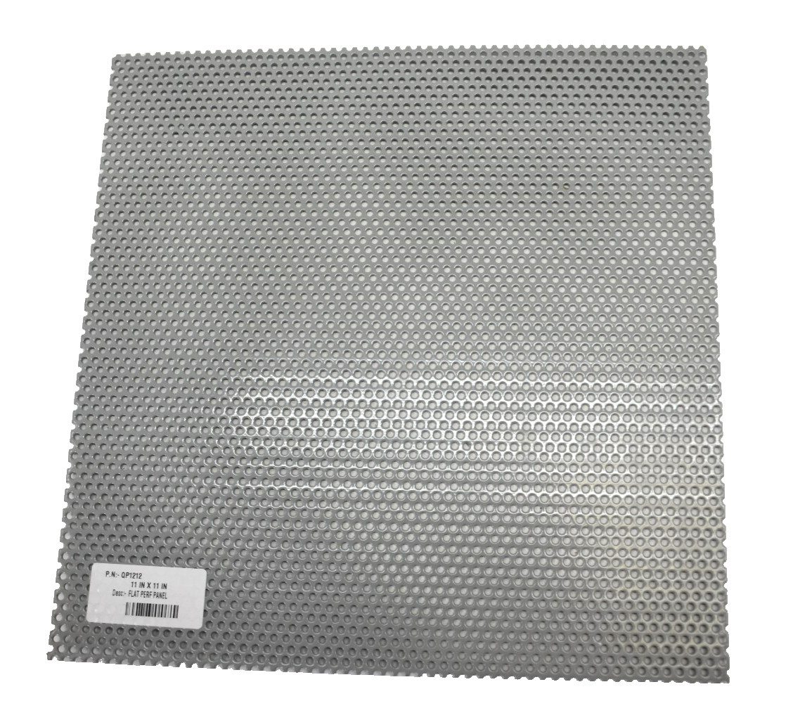 Kele Perforated Panel 11" x 11" QP1212 Flat Gray Steel Flanged Unit