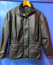 Womens John Partridge Quilt Despatch Black Wax Jacket Size S Small