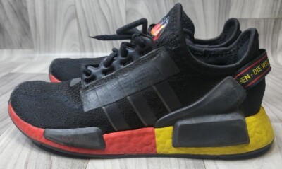 ADIDAS Youth Sz 6 NMD R1 V2 Black Red Yellow United By Munich Shoes Sneakers  | eBay