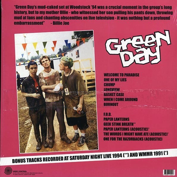 Green Day Vinyl Lot of 5 LPs – Woodstock '94, Dookie, Live 1992