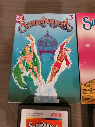 Atari 2600 Swordquest Waterworld and Earthworld with Manual RARE - Picture 5 of 9