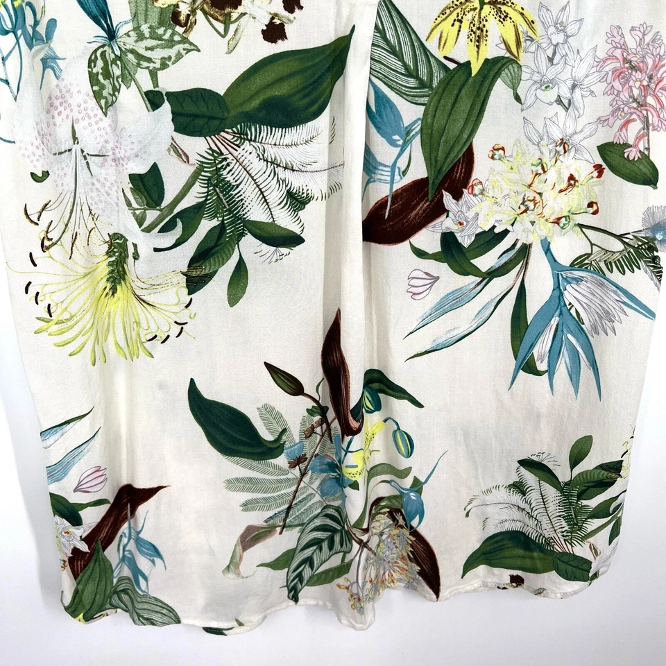 H&M Womens Sz 6 Beachy Tropical Summer Dress Floral Hawaii Pool Spring Comfy - Image 4 of 4