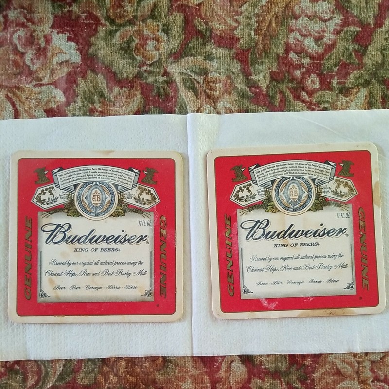 2 Budweiser Coasters 2000's 