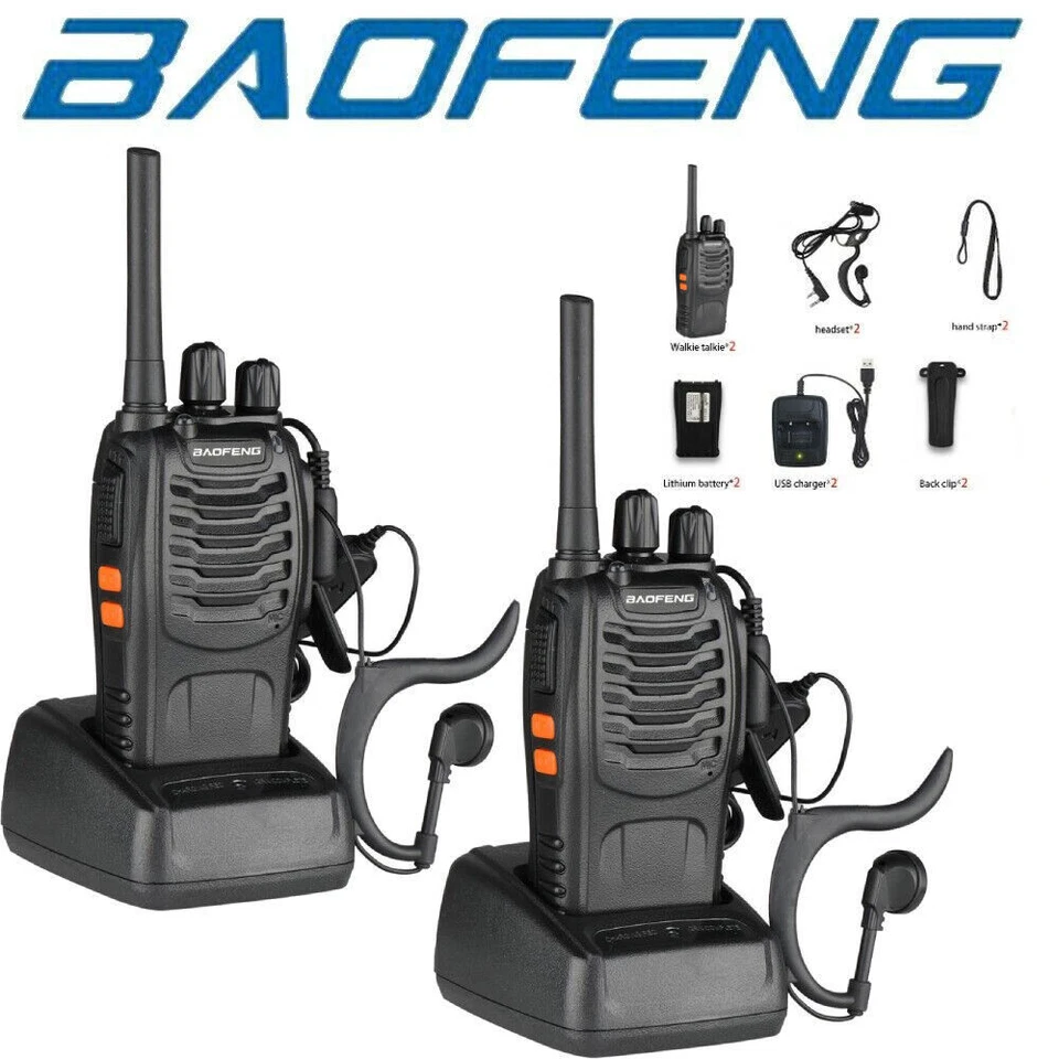 2-10X Baofeng Walkie Talkie BF-888S Sprechfunkgeräte Handfunkgerät 16Kanäle 5KM - Bild 3 von 4