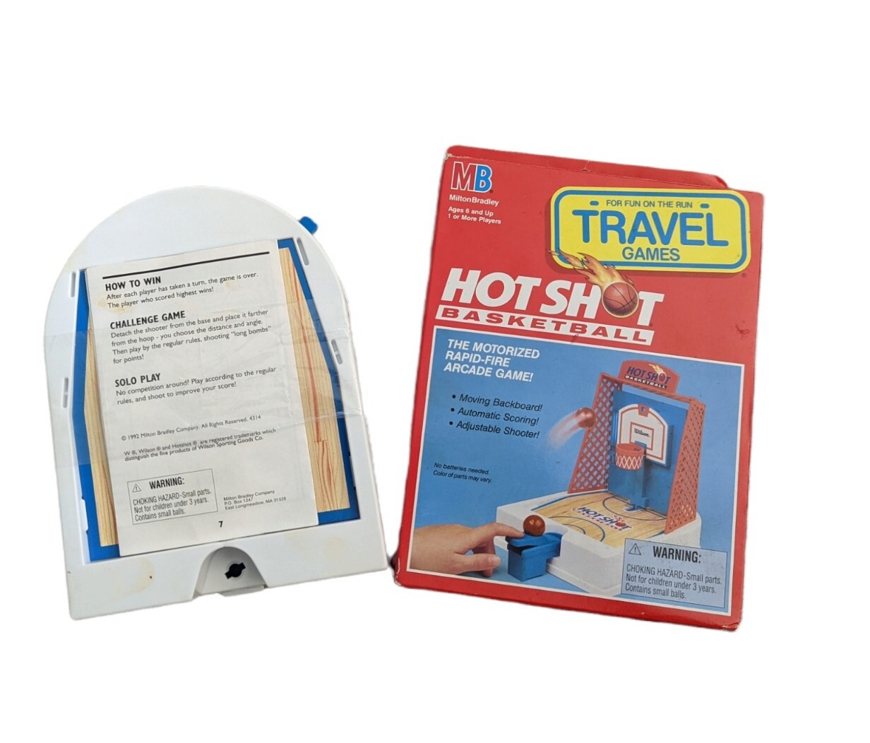Vtg 90s Working Travel Game Hot Shot Basketball Milton Bradley 1992 Toy 1  Ball for sale online | eBay