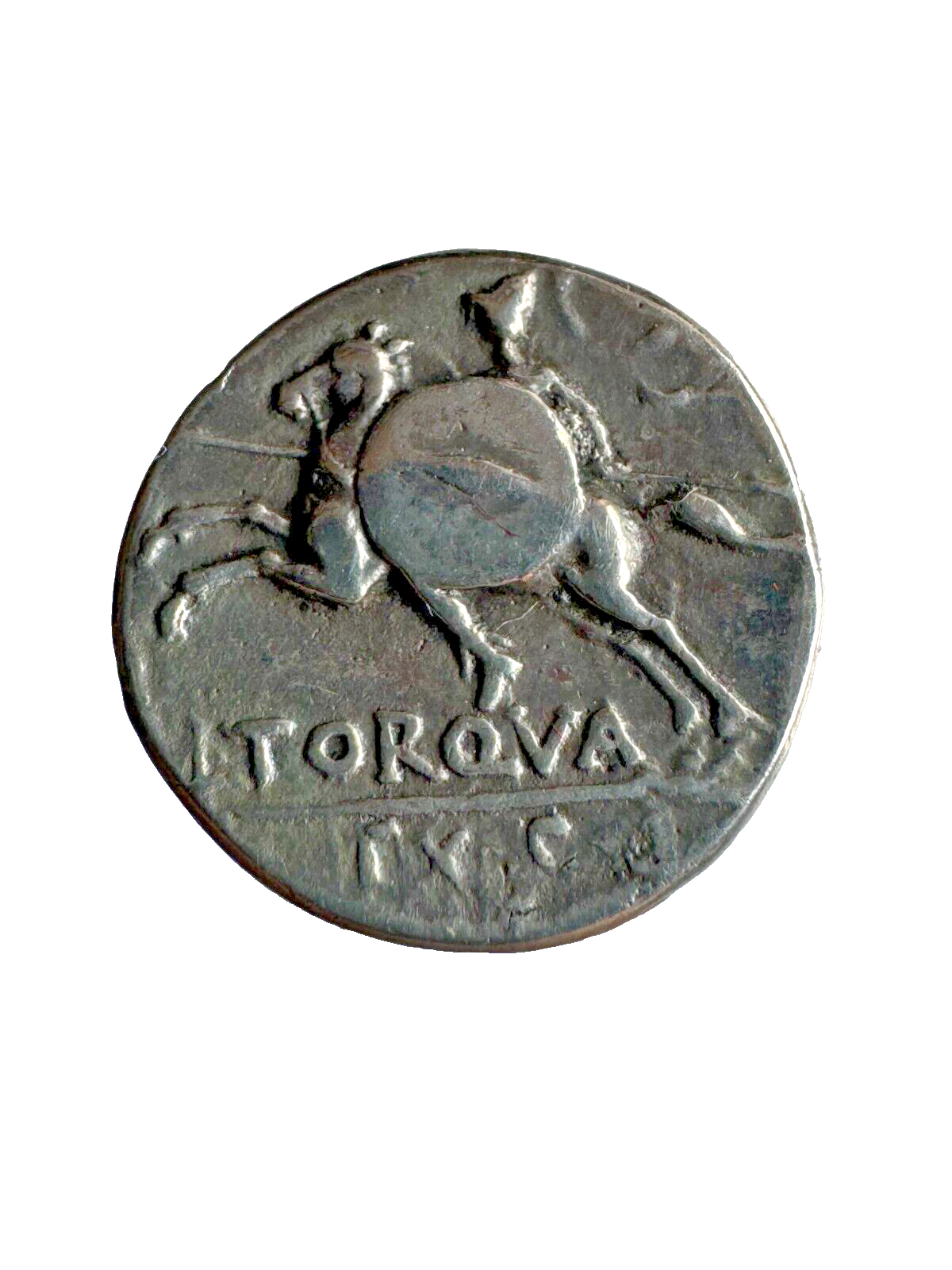 Republica Romana. ManliaL .Manlius Torquator(100aC Denario 3,7 gr MBC