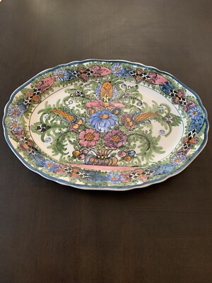 Rare Hard To Find Hand Painted Platter From Greece