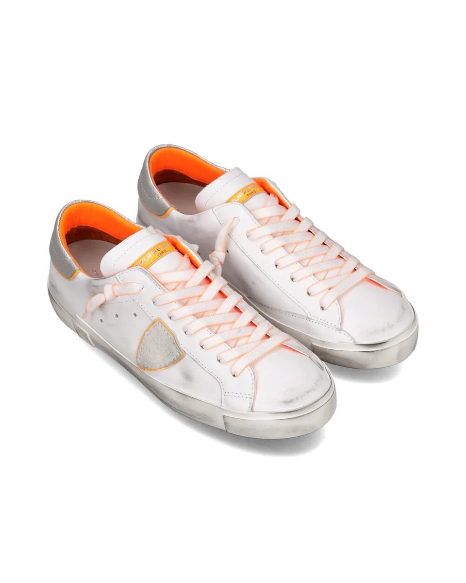 スニーカー PHILIPPE MODEL PARIS PRSX LOW MAN SNEAKERS (PRLU VN05 VN05) Men Sneakers Philippe Model Paris White Leather & Details