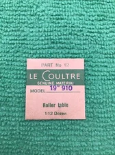 Jaeger LeCoultre Roller Table Cal. 19” 910 Part 730 12, NOS
