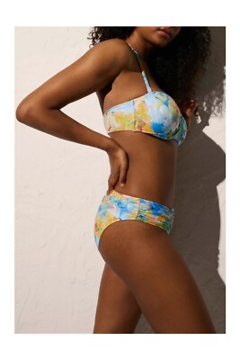 YSABEL MORA Bandeau Padded Bikini Cup D Blue/Yellow Fantasy 8249+82527
