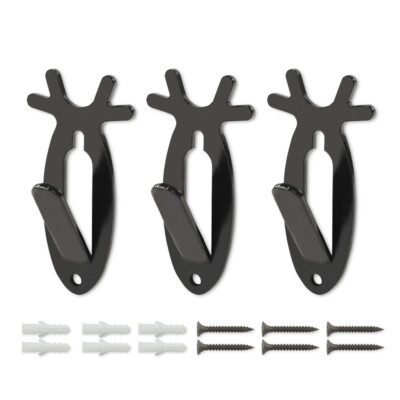 #ad #ad PCS Black European Deer Antelope Antler Style Mount Skull Wall Hanger Hook New $15.09