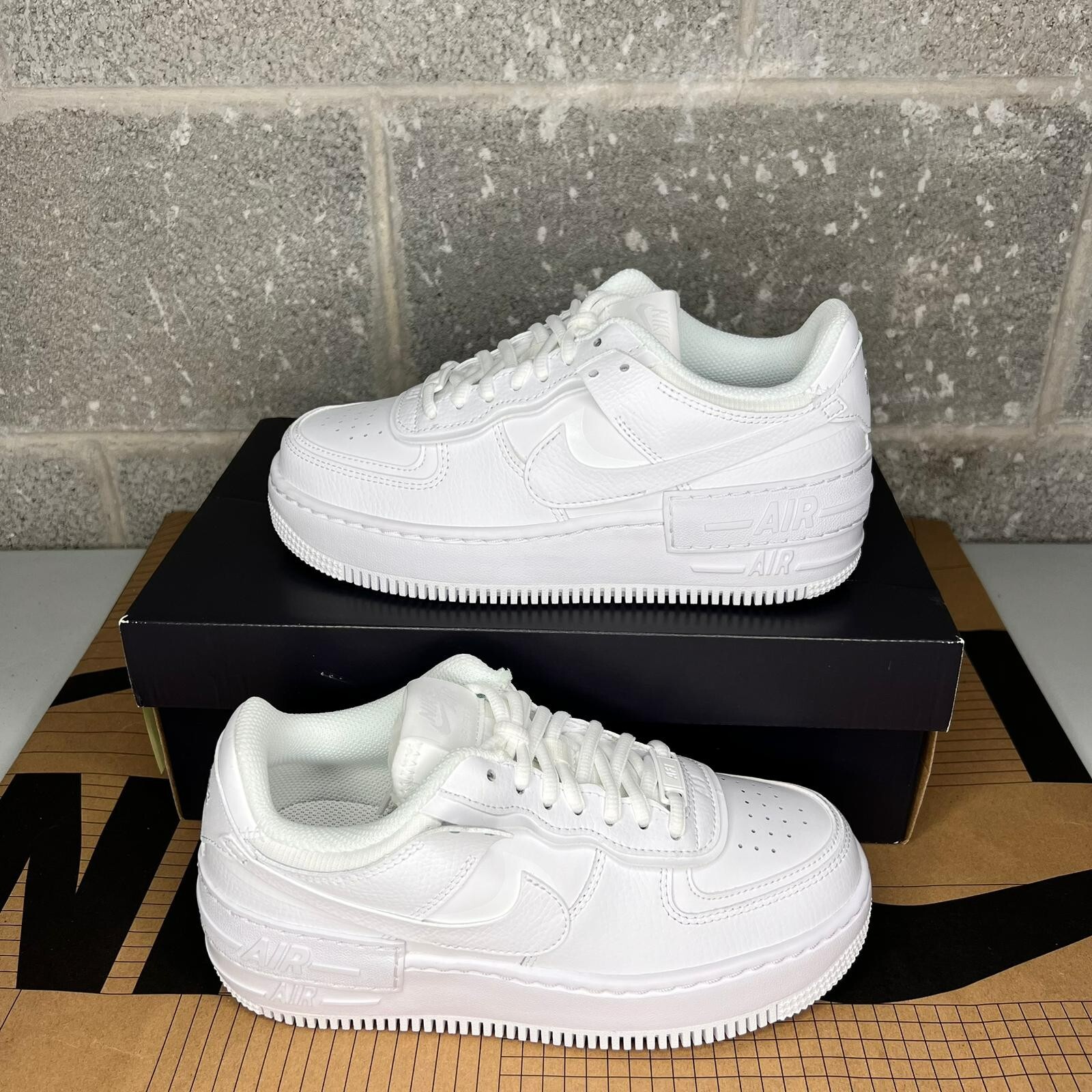 Size 6.5 - Nike Air Force 1 Low Shadow Triple White W for sale online | eBay