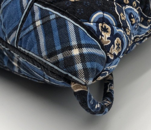 Vera Bradley Rucksack gesteppt Kordelzug blau Tasche - Bild 4 von 7