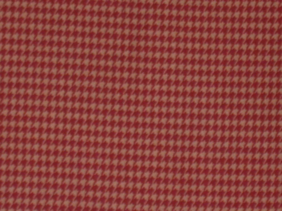 Pack of 2 Patio Pillows w/ Zipper ~ Red & Cream Houndstooth ~ 14 x 14 x 6 *NEW* - Image 2 of 2