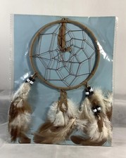 Dream Catcher Feathers Brown Car Wall Decor 5" X 12"