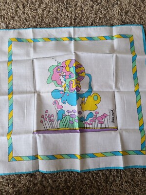 NOS Vintage 1970  PETER MAX Cotton Handkerchief RARE