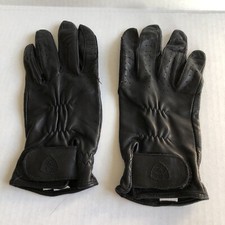 Leather Black Driving Gloves 100 Leather Sz 7 Hook  Loop Closure Thin