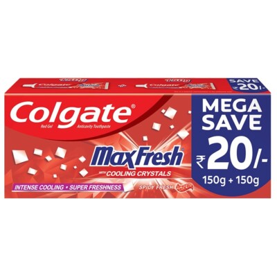 Colgate MaxFresh Anticavity Zahnpasta Gel 300g 150g x 2
