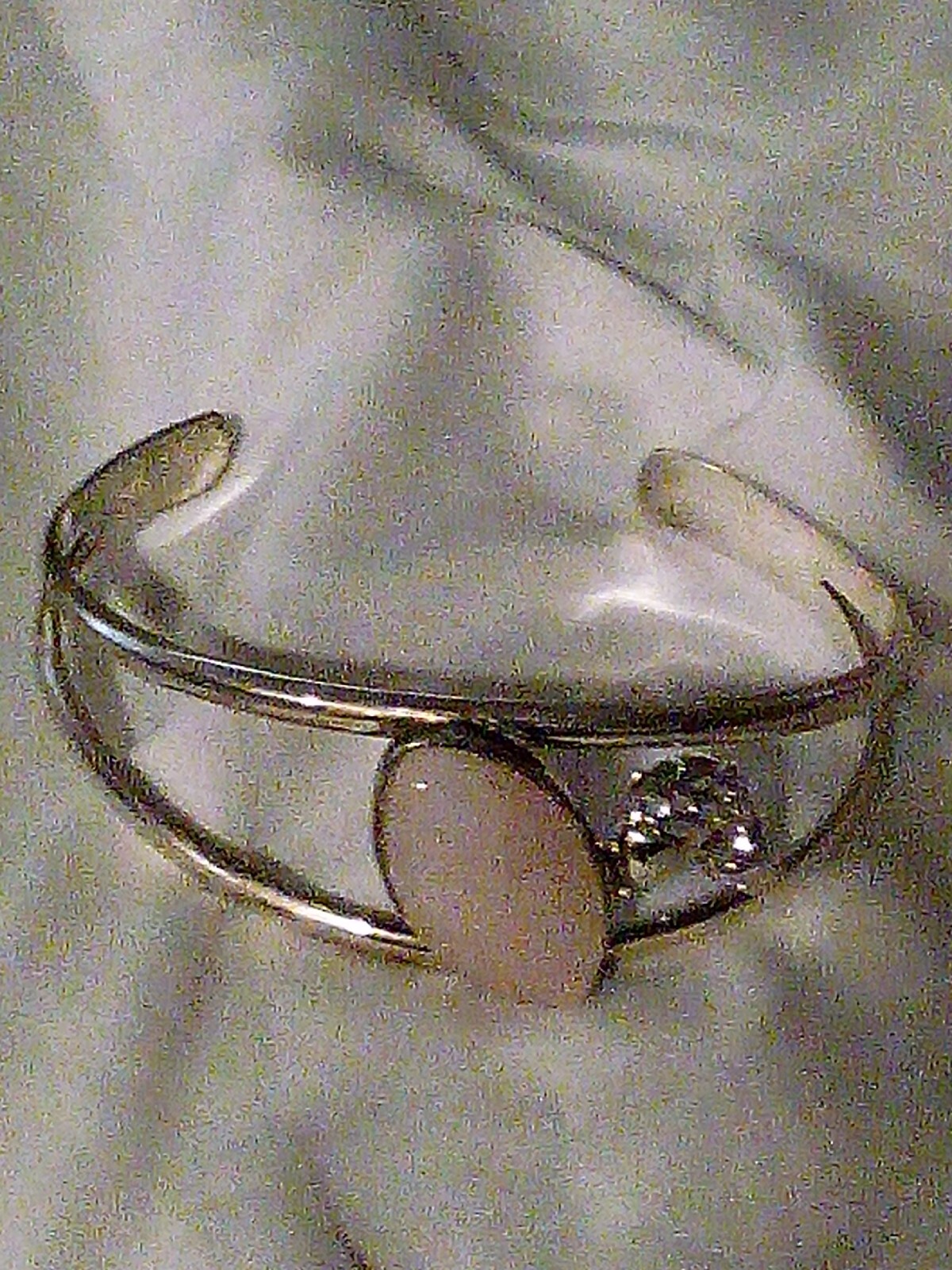 925 Solid Silver Bangle With Decorative Silver Fi… - image 2