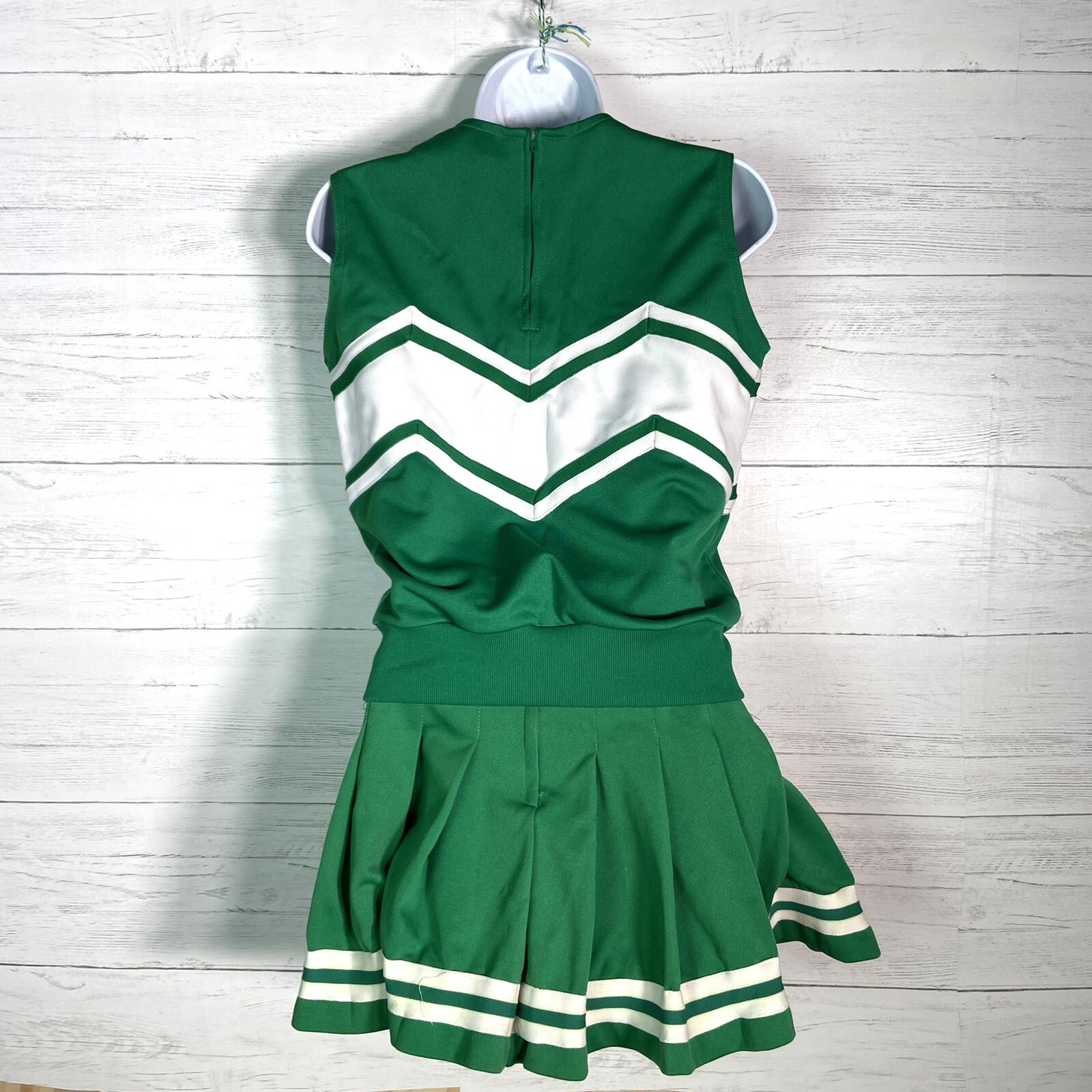 VTG Bristol Green & White Cheerleading Skirt (Sz S) V… Gem
