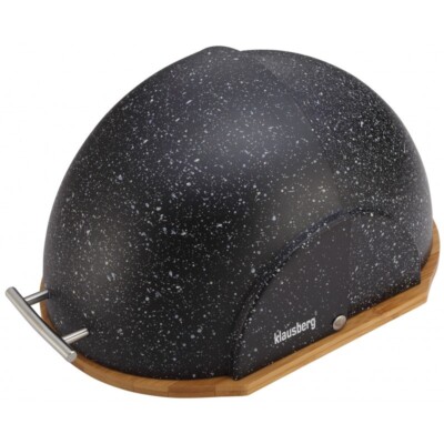 Klausberg KB-7277 Brotkästen mit Deckel,Brotaufbewahrungsbox,Schneidebrett Black