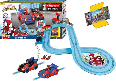 Carrera - 20063050 - Carrera First I Spidey Go Webs Go Rennbahn-Set I Auto für R