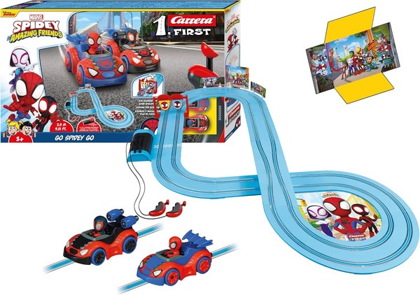 Carrera - 20063050 - Carrera First I Spidey Go Webs Go Rennbahn-Set I Auto FüR R-image