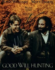Robin Williams Matt Damon 8x10 signed Photo autographed Picture + COA