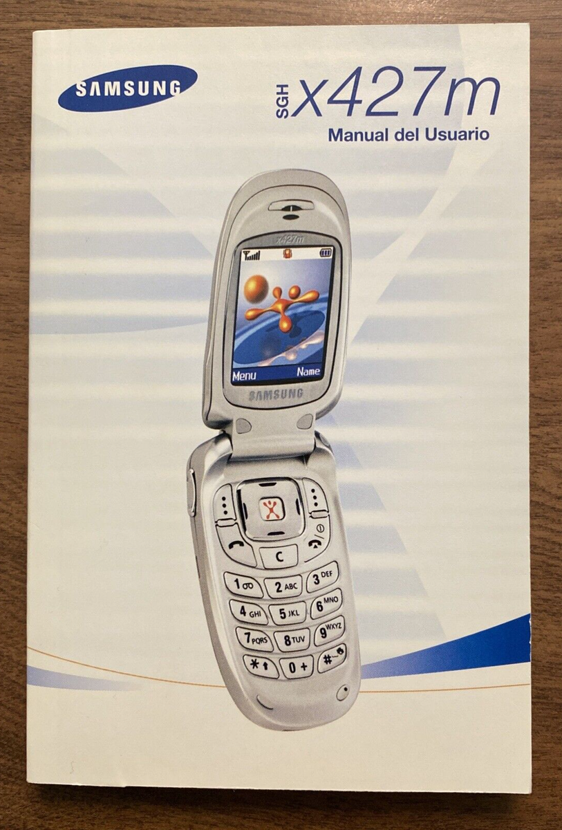 Samsung SGH X427m Flip Cell Phone Manual ONLY 2004 ***Written in