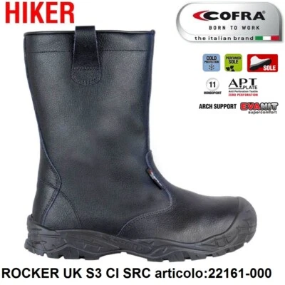 SICHERHEITSSCHUHE COFRA ROCKER UK S3 CI SRC Leder bedruckt wasserabweisend