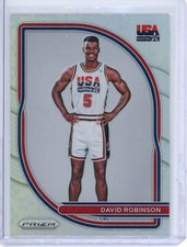 2020 Panini Prizm David Robinson 5 USA Silver Prizm San Antonio Spurs HOF
