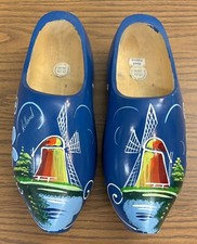 Holland Wooden Clogs Shoes Size 35/36 with Tags Souvenir Hand Painted Wall Art