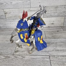 PAPO 2006 White Horse w/ Blue Cape Red Wings Rearing Up and Rider