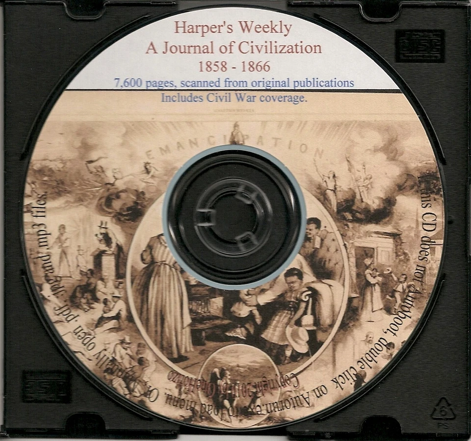 Harper's Weekly Magazine-A Journal of Civilization 1858-1866 7,600 digital pages